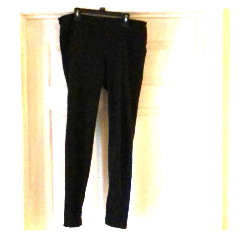 Athleta women’s long  heavy black leggings